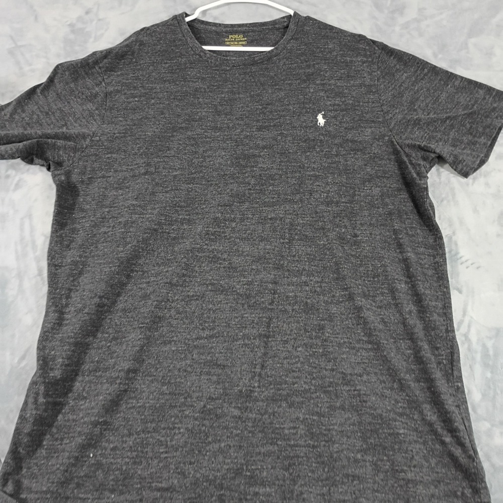 Polo Ralph Lauren Mens Charcoal Gray Heather Pony Logo T-Shirt Size XLT 0437